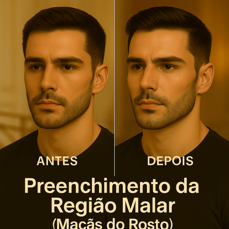 Preenchimento das Maçãs do Rosto Masculino em Carlos Barbosa | Dra. Angela